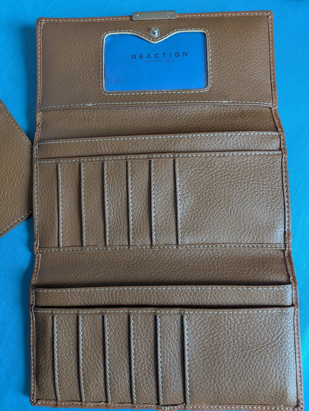 Kenneth Cole Reaction Brown Trifold Leather Wallet